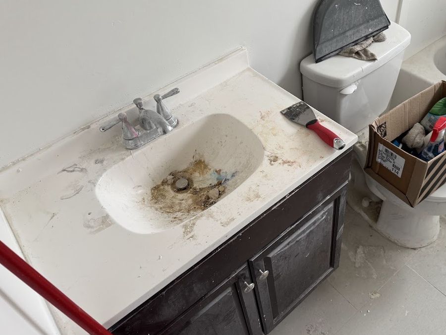 Bathroom vanity refresh - before